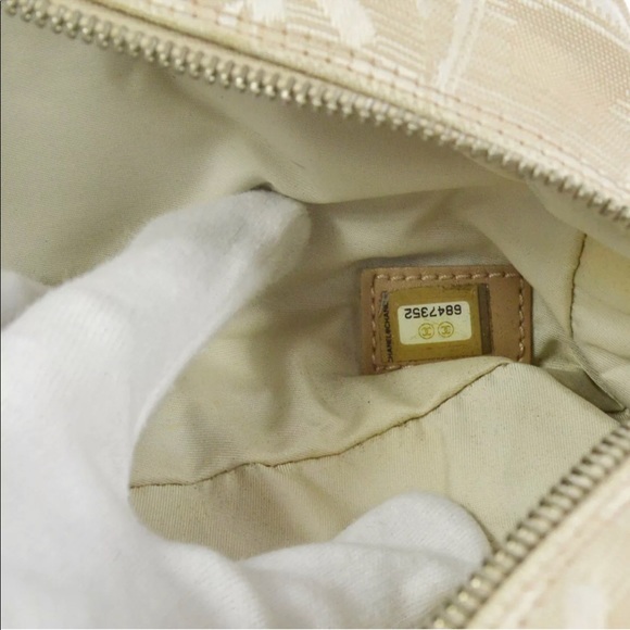 Chanel CC Travel Line Beige Nylon Handbag - Picture 11 of 12